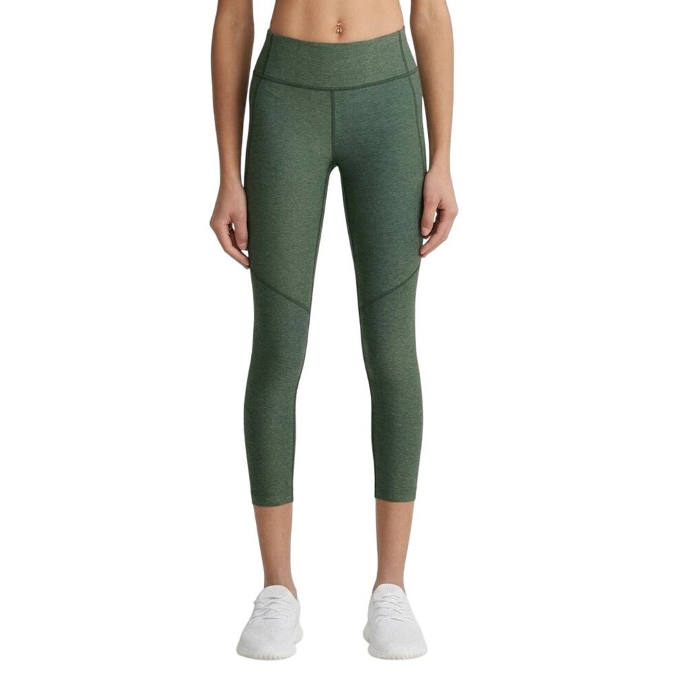 OUTDOOR VOICES 3/4 Warm-Up Cropped Leggings Mid Rise Hunter Green Womens Size S
